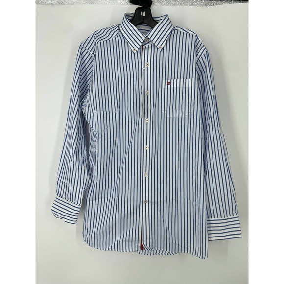 Sounthern Tide Classic Fit Blue White Stripe Collared Men’s Button Down Shirt - Picture 1 of 6
